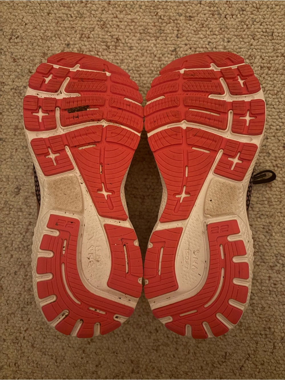 Brooks Women's Purple and Coral Running Shoes - Picture 8 of 8